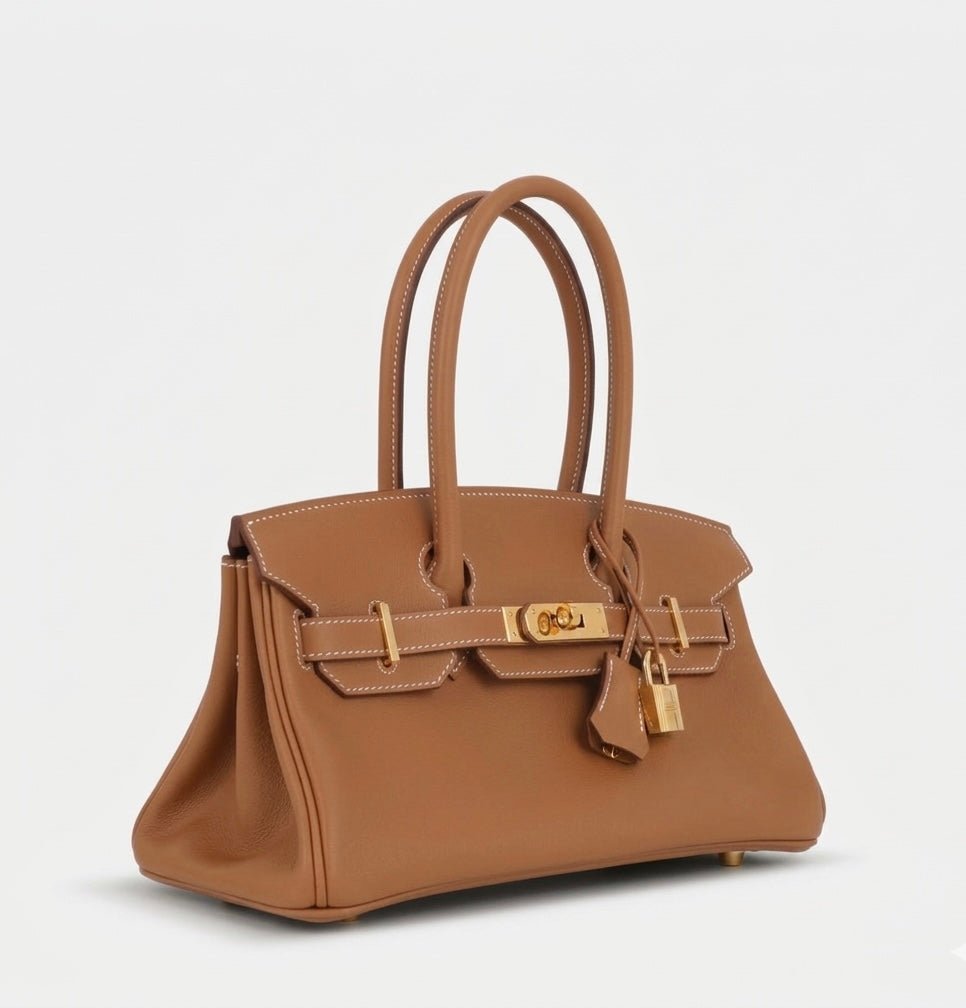 CAMILLE SHOULDER BAG - BROWN (GOLD) - Maira Atelier